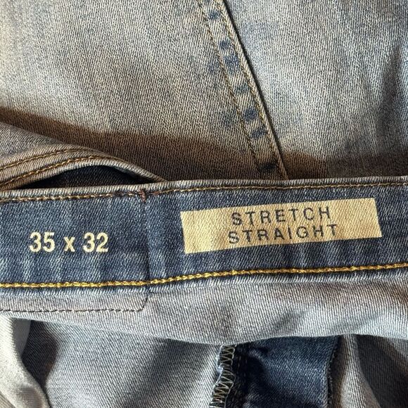 GAP 1969 Stretch Straight Blue Jeans size 35x32 - Picture 5 of 6